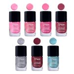 Million Colors Glitter Nail Polish Combo Pack of 7 | Long Lasting Nail Paint Quick Drying, Chip-Resistant, High Shine | Non Toxic & Paraben Free | Gift Set for Women, 6ml