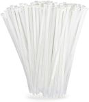 Bolt Dropper 12-Inch White Zip Cable Ties - Pack of 100 Heavy Duty Self-Locking Nylon Wire Ties - 120 lbs Tensile Strength for Indoor and Outdoor Use - Durable, UV and Temperature Resistant Zip Ties