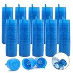 Jucoan 100 Pack Water Bottle Caps, 55mm 3&5 Gallon Non Spill Water Jug Caps, Replacement Snap On Caps for Water Dispenser Jugs