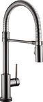 Single Handle Pull-Down Spring Spout Kitchen Faucet with Touch2O Technology, Black Stainless