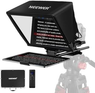 Neewer Teleprompter C12 Modular Design with 15mm LWS Rod Clamp, RT113 Remote, App Control, 12" Beamsplitter, Snap in 501PL QR Plate Compatible with LWS Baseplate Camera Cage Shoulder Rig