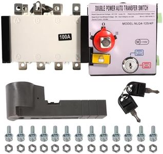 Shengbowi Dual Power Automatic Transfer Switch ATS 110V 100A Load Isolation Mechanical Interlock 4 Functions Office Factory Generator Changeover Type Buildings Shopping Malls Banks Actuating
