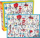 AQUARIUS Cat in The Hat! (1000 Piece Jigsaw Puzzle) - Officially Licensed Dr. Seuss Merchandise & Collectibles - Glare Free - Precision Fit - 20 x 28 Inches