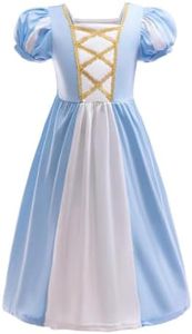 Dressy Daisy Little Girls Cotton Princess Dress Up Clothes for Halloween Birthday Party Everyday Outfit Size 10, Blue
