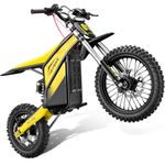 Heybike Villain Electric Dirt Bike for Teens, 4160W Motor, 52V 26AH E Dirt Bike, 14"/12" Fat Tire Electric Mountain Bike with Hydraulic Brakes, Up to 45 MPH & 50 Miles Moped Style Ebike, Fit Age 13+