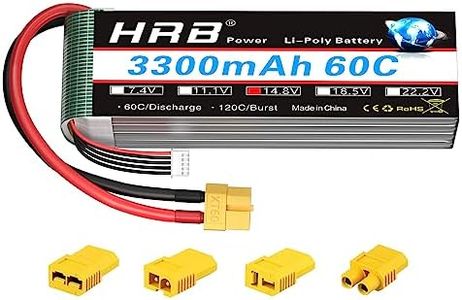 HRB 4S 3300mAh Lipo Battery 60C 14.8V RC Lipo Battery Pack with XT60 Plug Compatible with RC Airplane RC Helicopter RC Car RC Truck RC Boat