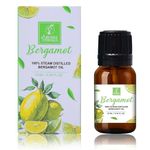 AromaStrings - Bergamot Essential Oil for Mood Enhancement, Skin Care, Aromatherapy | Citrus Bergamia | 100% Pure & Natural | Uplifts Mood, Nourishes Skin | Relaxation, Stress Relief | 10ml Bottle Size for Your Daily Well-Being