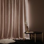 Stoa Paris Curtain for Home, Single pc PatternedVelvet Curtain for Door, Living Room, Bedroom, Kids Room, Diwali Decoration, Home Decor Gifting, Grommet Curtain, Easy Installation - Parisian Blush