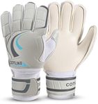 COTLIKE Soccer Goalkeeper Gloves - Soccer Goalie Gloves for Kids Boys Girls Youth & Adult, 4+3MM Super Grip Latex Football Goalie Gloves, Guantes De Portero for Training & Match