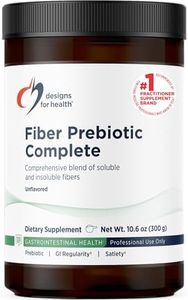 Designs for Health PaleoFiber - 12 Digestive Fiber Blend Powder Supplement with Psyllium Husk, Flax + Apple Pectin - Prebiotic Gut Support, Unflavored + Unsweetened - Vegan (60 Servings / 300g)