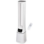Russell Hobbs Bladeless Quiet Tower fan with Remote Control,107cm Tall, 10 Speed Settings, 12 Hour Adjustable Timer, Oscillating Function, 22W, White, 2 Years Guarantee RHBLDL12