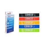 Cosco Stretch Resistance Band| Set of 5 | Made in India | Sustainable Material Band| Toning Exercise Band for Gym Booty Belt/Latex Band/Thera Band/Theraband for Fitness, Multicolor, Multiresistance.