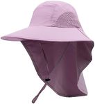 CLAPE Sun Hat with Neck Flap Mens Fishing Safari Cap Neck Protection UPF 50+ Climbing Cap,XT02-Purple