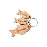 Personalised Daddy Keyring from daughter or son Fish | Mummy keychain | present for her or him from child new parent