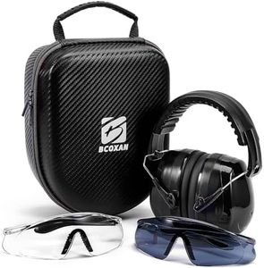 Bcoxan Shooting ear protection safety eamuffs, Gun range hearing protection, Shooting glasses, Earplugs, carrying case