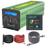 EDECOA 3000W Power Inverter Modified Wave DC 12V to 240V AC Converter with LCD Display, Remote Controller and Silent Fan