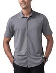 DAMENSCH Constant Cotton Thermoregulating Pique Half Shirt-Clear Grey-M
