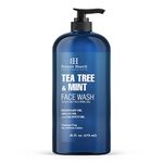 Botanic Hearth Tea Tree Face Wash with Mint - Hydrating Liquid Face Soap with Pure Tea Tree Oil - for Women and Men- 16 fl oz