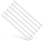 6Pcs Tension Rod, Goowin Tension Curtain Rod, No Drilling Rustproof Spring Small Tension Rod, Adjustable Tension Rods for Closet, Kitchen, Cupboard, Wardrobe, Bookshelf (White, 16-28 inch)