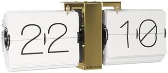 Karlsson KA5601WH Flip Watch No Case White, Brass Metal Stand, White, 8.5 x 36 x 14 cm, Wit