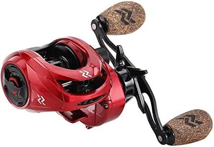 Sougayilang Baitcasting Reels, 8:1 Gear Ratio Fishing Reel with Magnetic Braking System Casting Reel, 9 + 1 Ball Bearings Super Smooth Anti-Corrosion Baitcaster Reel-Left Hand(Red)