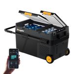 BougeRV 12 Volt Car Refrigerator, CRD2 V2.0 43 Quart Portable Fridge Freezer, -4℉ to 68℉ Dual Zone Compressor Electric Cooler 12/24V DC, 110~240V AC for Overlanding, Camping, RV, Truck(2026 Version)