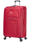 FLYMAX 32" Extra Large Super Lightweight 4 Wheel Suitcase Luggage Expandable with Wheels Red