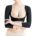 KSKshape Arm Shaper for Women Arm Compression Sleeves Post Surgical Slimming Sleeves Posture Corrector Tops Shapewear Black