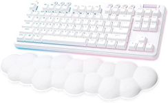 Logitech G715 Wireless Gaming Keyboard with LIGHTSYNC RGB Lighting, LIGHTSPEED, Tactile Switches (GX Brown), and Keyboard Palm Rest, PC and Mac Compatible, White Mist