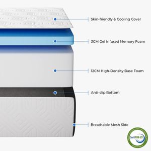 Vesgantti Single Folding Mattress – Portable, Space-Saving Bed