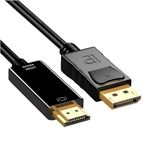 YOXITIXOY 4K DisplayPort to HDMI 1M Cable, Gold-Plated DisplayPort (DP) to HDMI Cable Compatible for Lenovo, Dell, HP, Asus and other brand (1M)