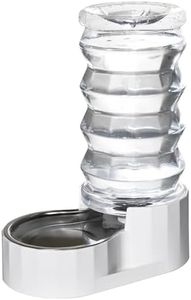 RIZZARI Automatic Pet Waterer,100% BPA-Free, 8L Gravity Stainless Steel Water Dispenser,Large Capacity Water Feeder for Cats and Small and Medium-Sized Dogs (White,Large)