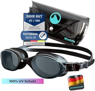 SharkFin | Schwimmbrille | für Erwachsene & Jugendliche | UV-Schutz, Anti-Fog | extra komfortable Taucherbrille mit Etui | perfektes Schwimmen mit klarer Sicht für Damen und Herren