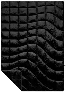 Rumpl The Down Blanket | Outdoor Camping Blankets for Traveling, Picnics, Beach Trips, Concerts | Black, 1-Person