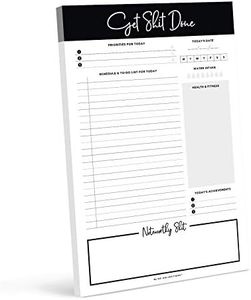 Bliss Collections Daily Planner with 50 Undated 6 x 9 Tear-Off Sheets - Get Stuff Done Calendar, Organizer, Scheduler, Productivity Tracker for Organizing Goals, Tasks, Ideas, Notes, To Do Lists