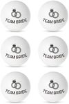 Bachelorette Party Beer Pong Balls - Team Bride 6 Pack Pong Ball Set | Bridesmaid Proposal Gifts Idea Funny Party Supplies Drinking Games Decorations Supplies Bride To Be Gag Gift Ideas Favors Bash