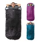 Highlander XL Sleeping Bag - Extra Wide Sleeping Bags for Adults - Rectangular, Lightweight & Water-Resistant - Soft Inner Lining - Indoor & Outdoor Use - Ideal for Camping