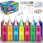 PATIFEED Tie Dye Kit 14 Colours Tie Dye Kit for Large Groups, Christmas Colours Tie Dye for Kids, Non Toxic Permanent Fabric Dye Summer Activities for Kids, Adults, Large Groups, Handmade Party