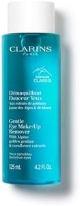 Clarins Gentle Eye Make-Up Remover 125ml | Removes Light To Medium Eye Make-Up | Cleanses, Soothes and Softens | Conditions Lashes | Oil-Free | All Skin Types