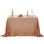 nanbowang Rose Gold Sequin Tableclo
