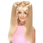 Adult Ladies 90s Baby Power Spice Girlband Popstar Celebrity Wig Fancy Dress Accessory