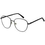 SOJOS Oversized Aviator Blue Light Blocking Glasses for Women Men, Metal Frame Clear Lens Eyeglasses SJ5098, Matte Black Frame/Anti-Blue Light Lens