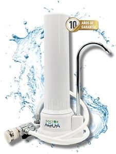 DOCTOR AGUA Filtro de Agua HCP Ultra Purify con Zeolita Ecológico sobre Encimera 300L/H - Bactericida y Antiviral Elimina 99% Impurezas - Conserva Sales Minerales del Agua - 10 Años Garantía