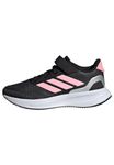 adidas RUNFALCON 5 Shoes Kids Running, Core Black/Pink/Silver Metallic, 13 UK