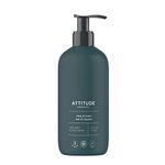 ATTITUDE Liquid Hand Soap, EWG Verified, Plant and Mineral-Based, Vegan, Dermatologically Tested, Vegan, Pine & Sage, 473 mL