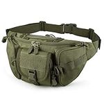 DYJ Tactical Fanny Pack Military Waist Bag Pack Utility Hip Pack Bag with Adjustable Strap Waterproof for Outdoors Fishing Cycling Camping Hiking Traveling Hunting Shopping Dog Walking