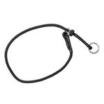 DINGO GEAR Dog Training Collar Hand Sewn Strong Braided Cord One Limiter Waterproof Durable Collar for Bite Training IGP Obedience Working Dogs Size L - Black (S04061)