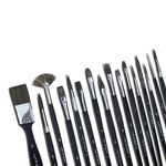 ArtRight Premium Handmade Professional Artist Handmade Mix Painting Brush Set for Acrylic, Watercolor, & Gouache Painting with Brush Holder -(15 Brushes + 1 Free mop Paintbrush) (Wood), Synthetic Bristle