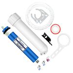 MOPUEHEL 100 GPD RO Membrane with Reverse Osmosis Membrane Housing Set, Reverse Osmosis Filter Replacement Kit, RO Membrane Housing Set for DIY RO Water System & Maple Syrup Reverse Osmosis System