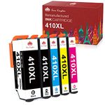 Toner Kingdom Remanufactured Ink Cartridges Replacement for 410XL T410XL 410 XL Expression XP-530 XP-630 XP-635 XP-830 XP-640 XP-7100 (Black, Cyan, Magenta, Yellow, Photo Black, 5-Pack)